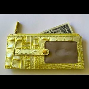 SOLD OUT, Brahmin, Sunbeam Neon Yellow Slim Credit Card Wallet, NWOT’s